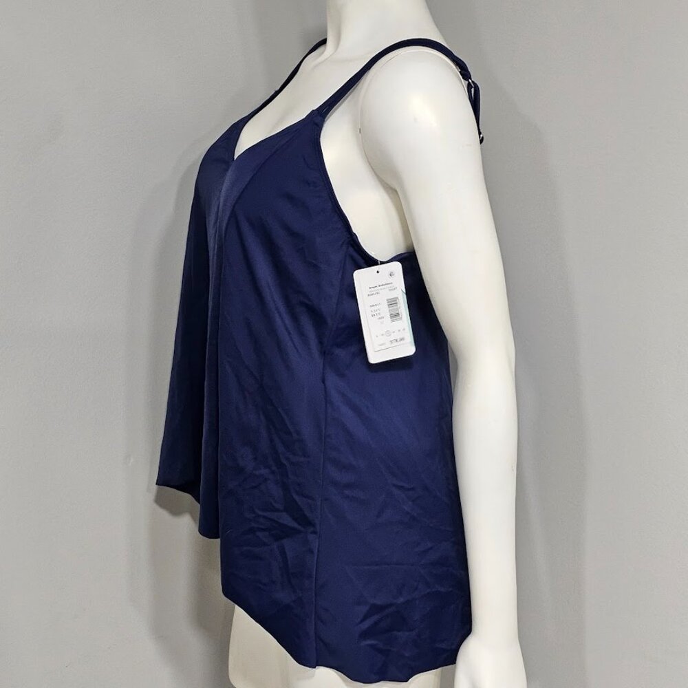 Swim Solutions Midnight Princess High-Low Tankini Top - Picture 3 of 10